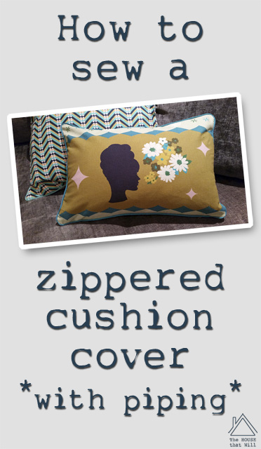 The House that Will | DIY Cushion Cover Throw Pillow with Piping Step-by-Step How to Sewing Tutorial