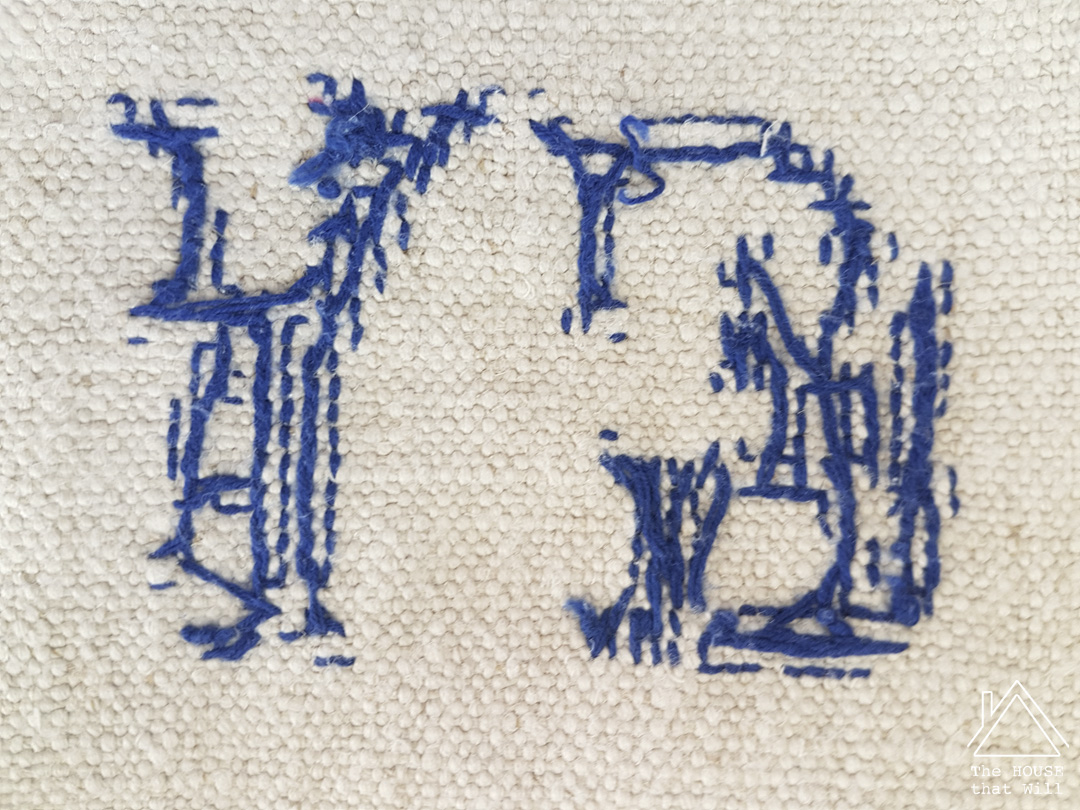 The House that Will | Buttoned Grain Sack Cushion Cover