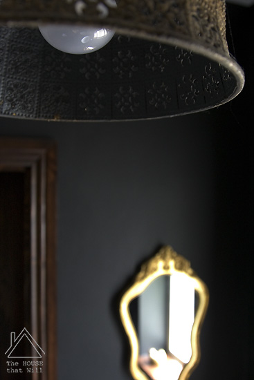 Black Gold Dark Glam Loo Powder Room Half Bath Bathroom Makeover Reveal