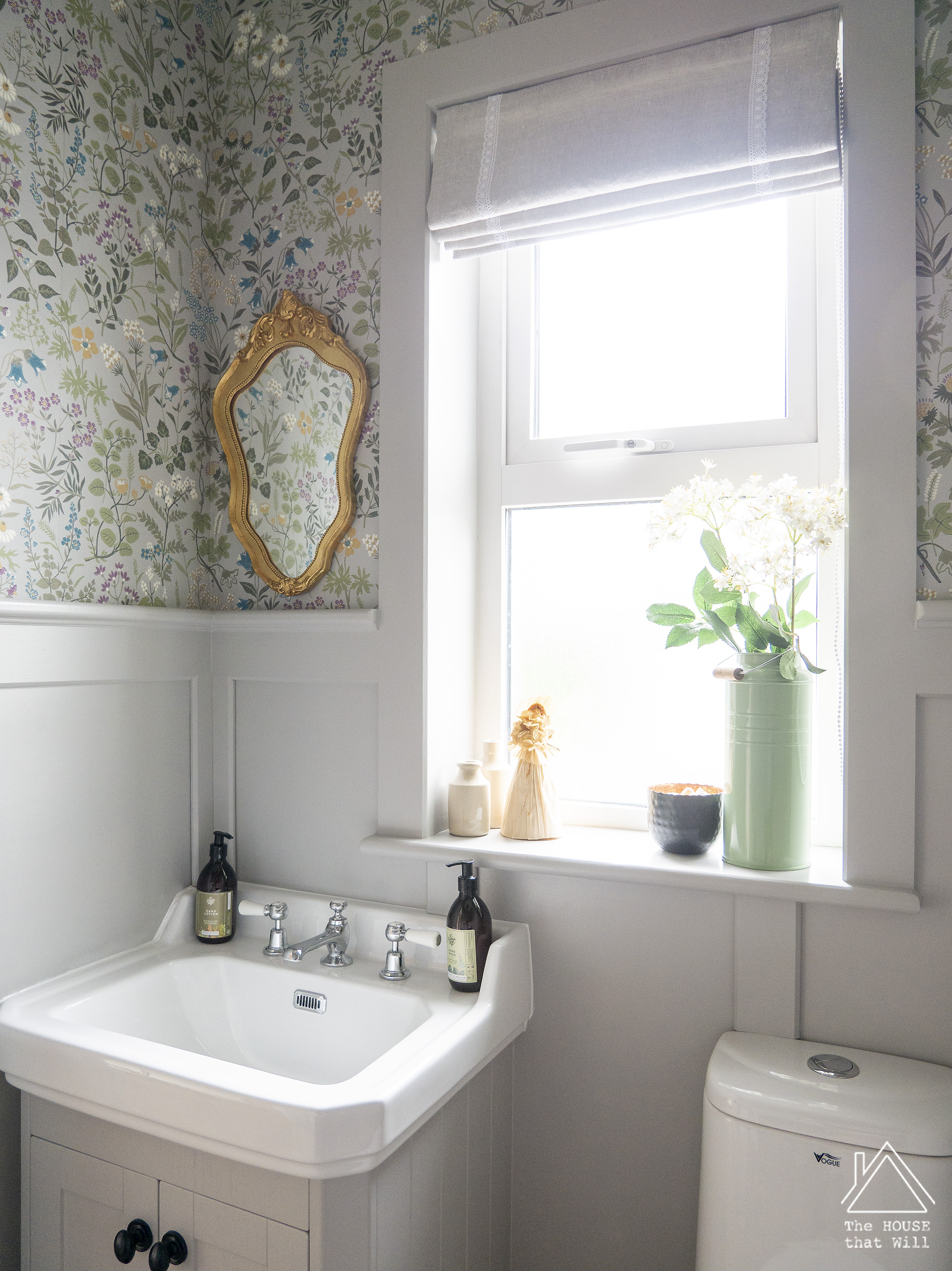 The House that Will | Downstairs Loo Powder Room Half Bath Room Reveal (One Room Challenge)