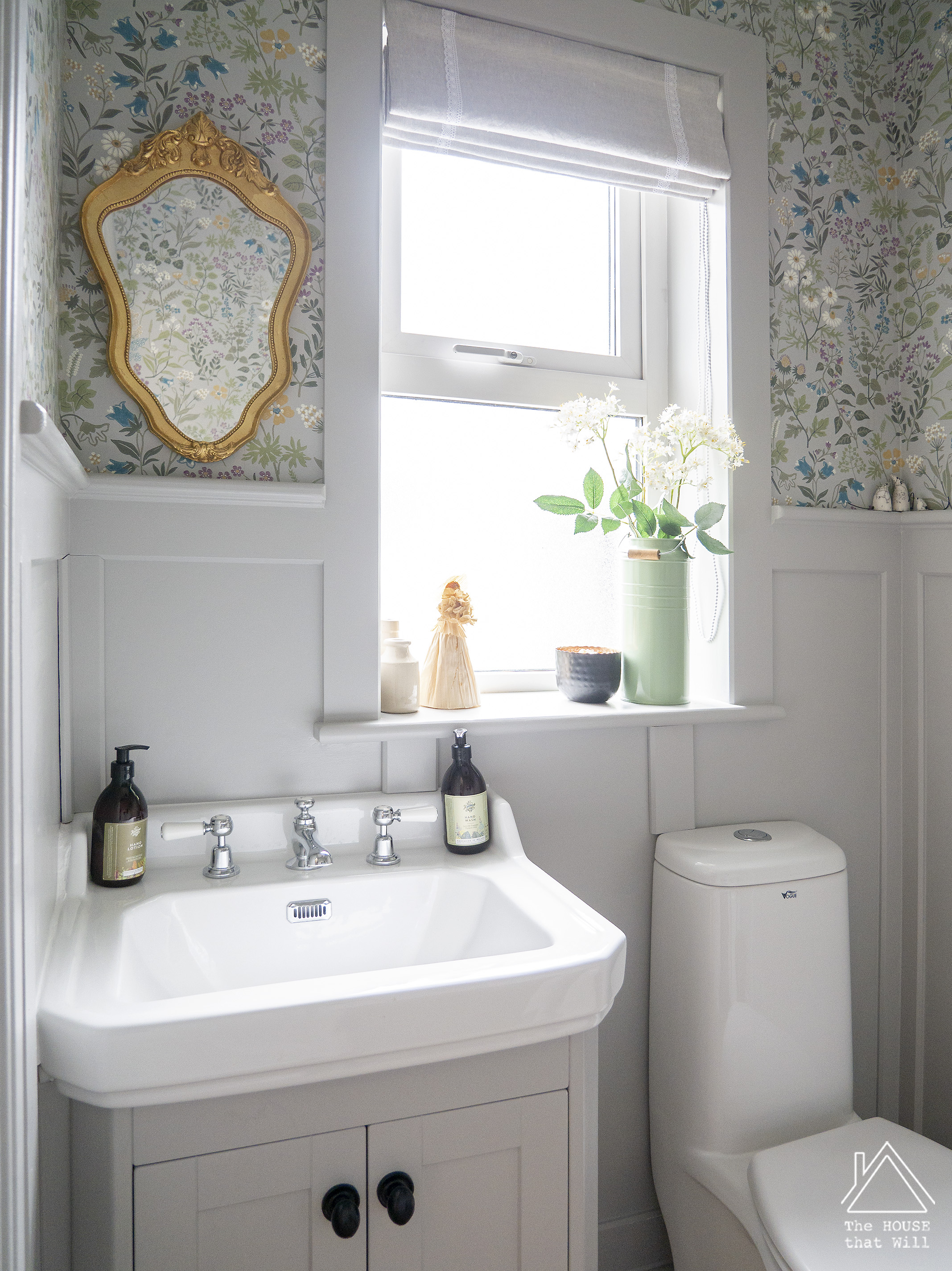 The House that Will | Downstairs Loo Powder Room Half Bath Room Reveal (One Room Challenge)