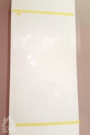 The House that Will | Metallic Gold Stencilled Feature Wall Stencil