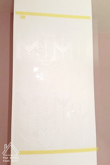 The House that Will | Metallic Gold Stencilled Feature Wall Stencil