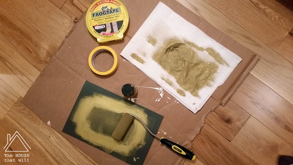 The House that Will | Metallic Gold Stencilled Feature Wall Stencil