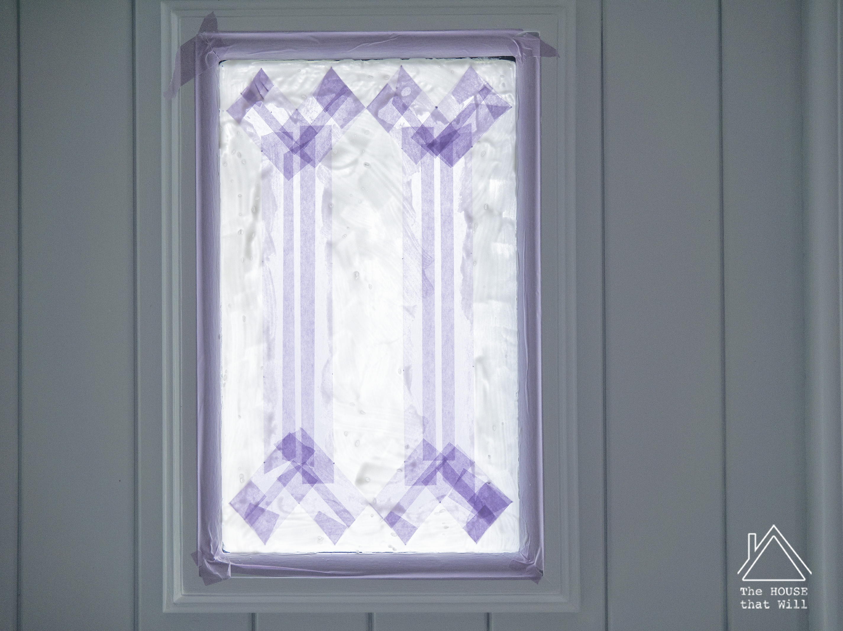 The House that Will | Leaded and Etched Glass Feature Window