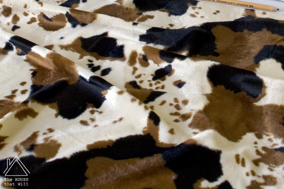 The House that Will | DIY Modern Faux Cow Hide Upholstered Bench Seat