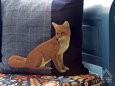 Hand-Appliqué Fox Cushion